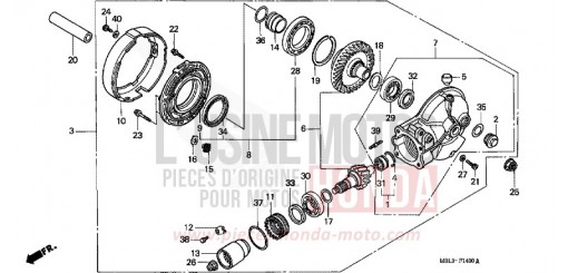 ENGRENAGE MENE DE SORTIE NT650V2 de 2002